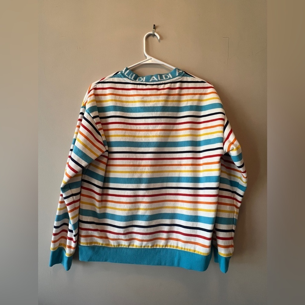 FINAL PRICE Aldi Stores Striped Crewneck Sweatshirt - Picture 7 of 7